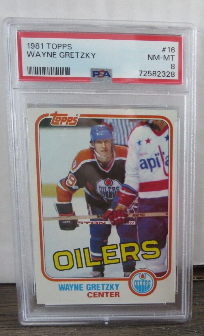 1981 Topps Wayne Gretzky #16 Edmonton Oilers PSA 8 NM-MT