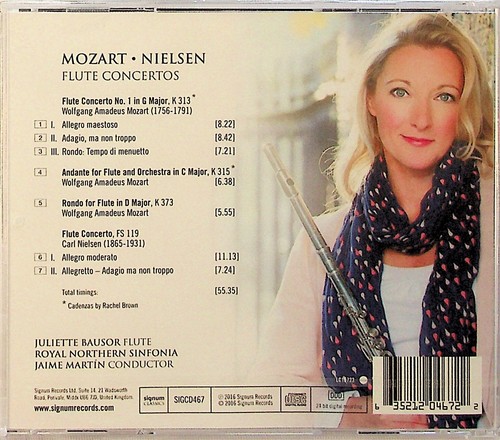 Mozart & Nielsen: Flute Concertos -Juliette Bausor CD -NEW -Jaime Martin (2016)  - Picture 2 of 2