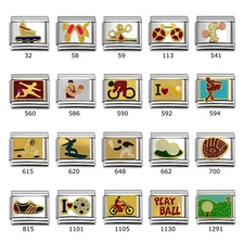 SPORTS Theme Italian Charms for Modular Charm Bracelets