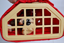 Newborn Tonka Case  Baby Pound Puppy Grey VTG 1986 Plush Stuffed Animal Brown