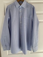 Michael Michael Kors Regular fit Stripe Dress Shirt Blue 16.5 34/25 Mens