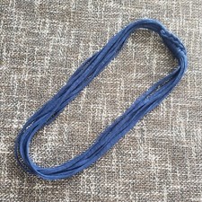 SALE Dark Blue Recycled Tshirt Necklace, handmade upcycled fabric necklace