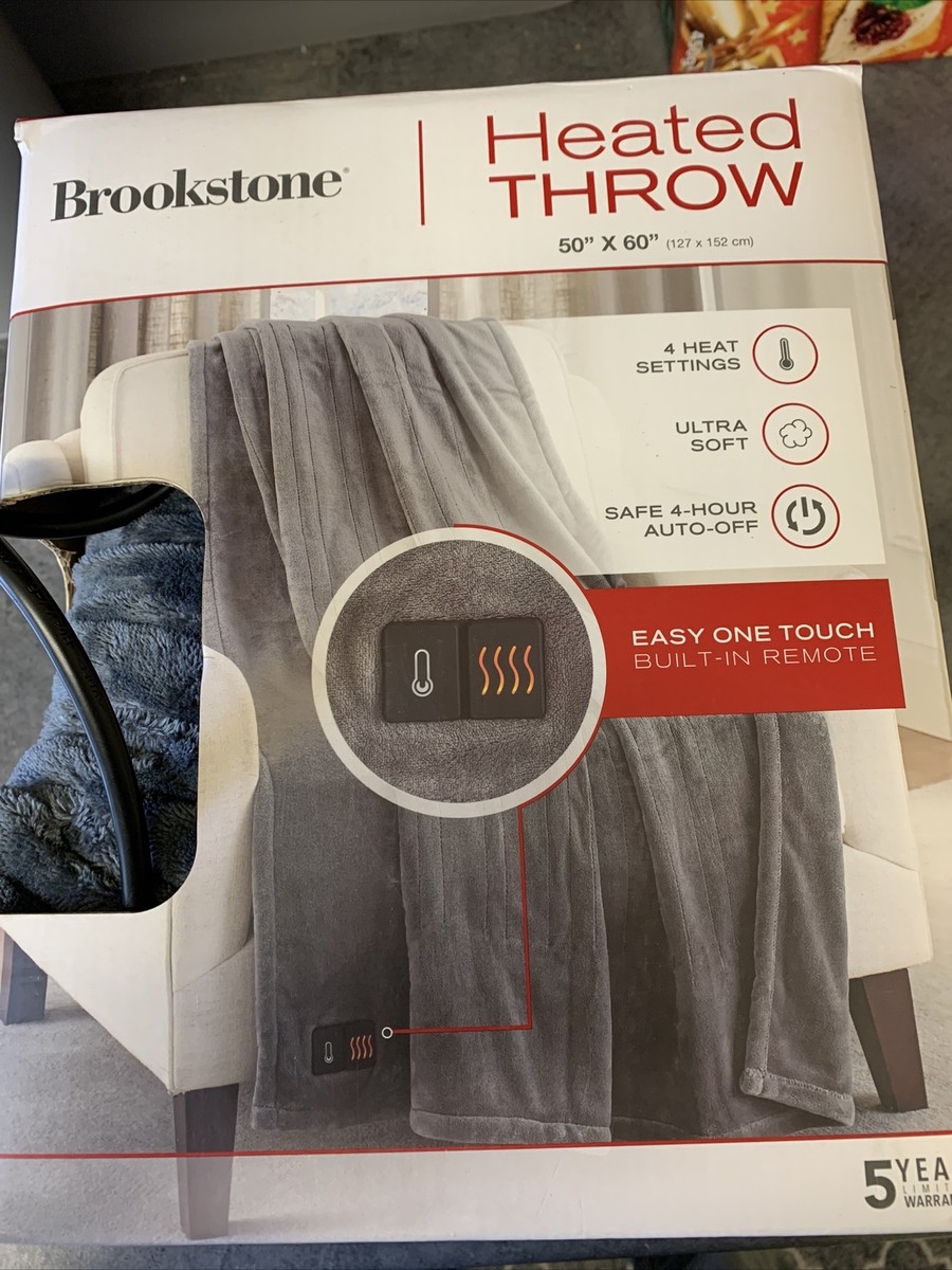 Brookstone Heated Throw Grey NOT WORKING | eBay