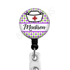 RN Badge Reel, Nurse Stethoscope Tag, Retractable Badge Reel, 648M
