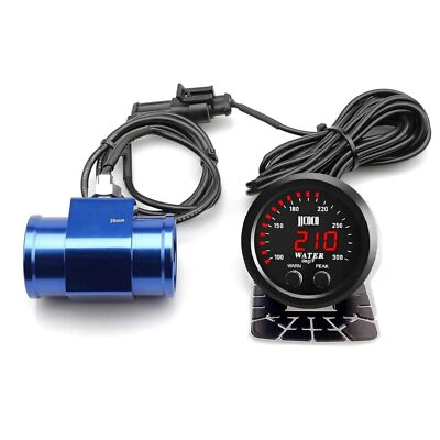 #ad Universal 52mm Water Temperature Gauge with Alarm and 1 8 Npt Sensor Car Digi $37.90