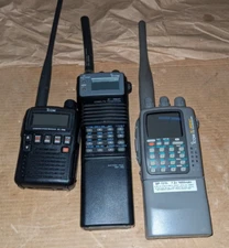 ICOM Radio Transceiver Untested Lot of 3 IC-r6 IC-3sat IC-w21at