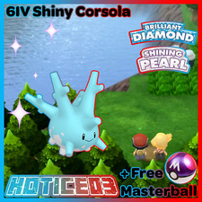 6IV Shiny Corsola Pokemon Brilliant Diamond Shining Pearl