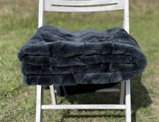 XXL Merino Lammfelldecke ca.220x180 cm Schaffellauflage Felldecke