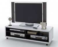 Jeff7xl Lowboard Lcd Tv Stand White Black Wheels Jeff7xl Lowboard Lcd Tv Stand White Black Wheels