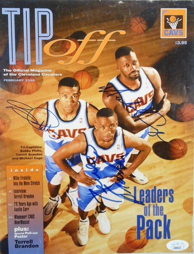 SIGNED CAVALIERS CAVS BOBBY PHILLS AUTOGRAPHED TIP OFF MAG CERTIFIED JSA AB86624 - Picture 2 of 3
