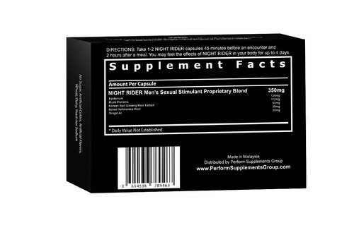 NIGHT RIDER - 72 Hour Performance, Endurance Enhancement that Delivers!(10 Pack) - Picture 2 of 5
