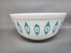 Used Pyrex Atomic Eye Bowl White & Blue