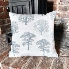 852. Handmade 100% Cotton Cushion Cover GREY TREES.Various sizes