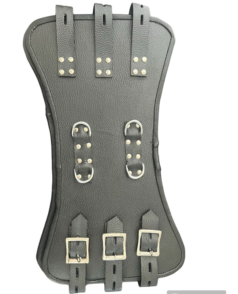 Cinturón corsé unisex de alta resistencia ceñidor corsé negro cuero búfalo genuino Foto 2 de 4