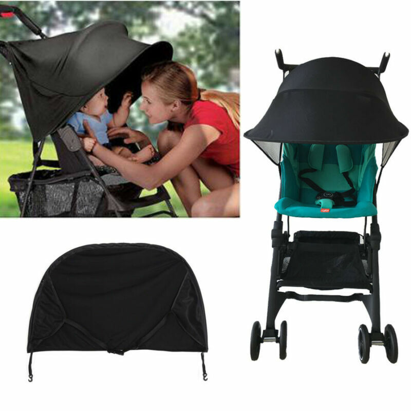 Universal Baby Child Pushchair Stroller Pram Buggy Sun Shade Canopy Cover  Black