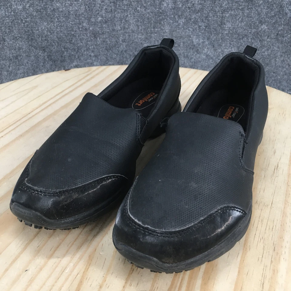 Безопасный T шаг комфорта обувь женщин 10 мокасины плоскостях поскользнуться на черный искусственной кожи - Изображение 3 из 4