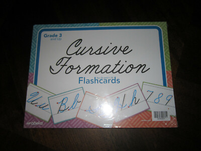 Abeka 3rd Grade Cursive Formation Flashcards with 1-10 Number Cards # 323535