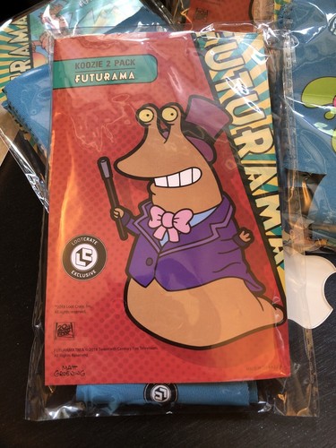 Futurama Slurm Koozie 2 Pack Loot Crate Exclusive Can Coolers New 2017 Beer Soda - Picture 2 of 2