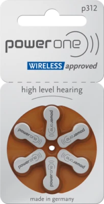 Batterie per apparecchi acustici PowerOne VARTA apparecchio acustico a bottone tipo 312 PR 41 P312 A +NUOVO+