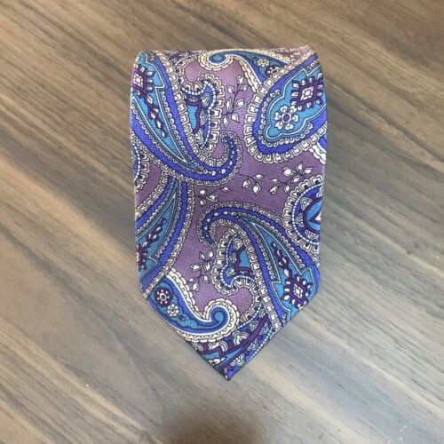 Bert Pulitzer Silk Tie Ancient Madder Multicolor Floral Paisley Made In USA