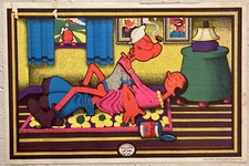 Popeye And Olive Oyl Screwing 1970 Blacklight Poster Head Shop Gawdawful LA CA
