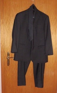 Herren Anzug mit Krawatte anthrazit Westbury/ C&A reine Schurwolle Gr. 26