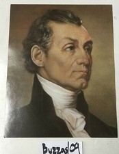 President James Monroe Portrait 11 x 14 Illustration Sam Patrick Bowmar Photo