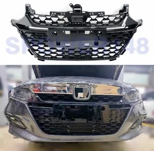 FOR 2018 19 2020 HONDA ACCORD JDM STYLE HONEYCOMB FRONT GRILLE MESH GLOSS BLACK