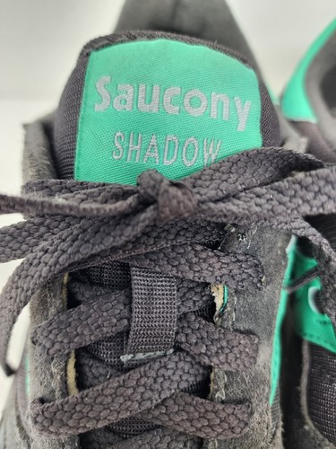 Saucony Shadow Womens 9 Charcoal Gray Seafoam Green Running Shoes S1108-587 - Picture 6 of 15