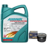 MotoröL Set 10W-40 Addinol 5 Liter + ÖLfilter SM 142 FüR Nissan Opel Renault
