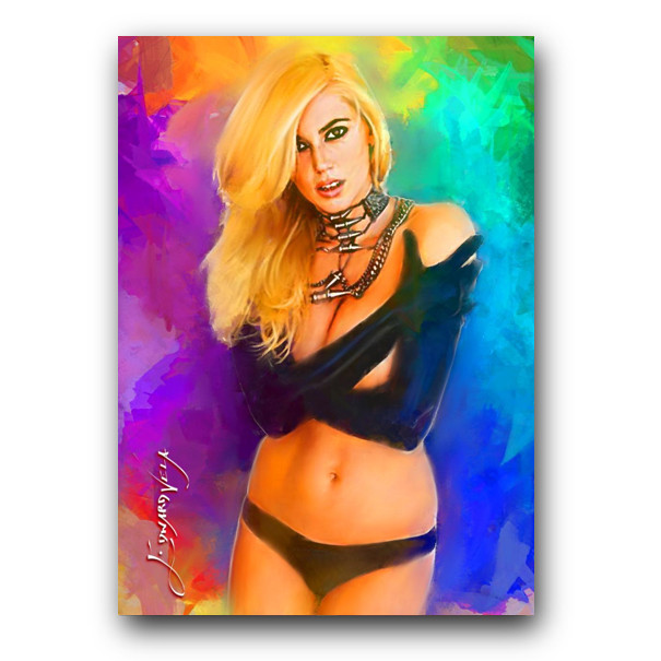 Diora Baird #2 Art Card Limited 29/50 Edward Vela Signed (Celebrities Women)