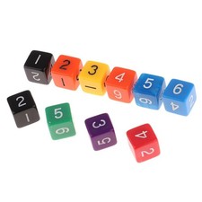 Jeu De Dés En Acrylique à 6 Faces, 10 Pièces, 1 à 6, Pour Jeu De Table,