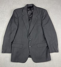 Burberry Sport Coat Blazer Mens Black No Size Tag 100 Wool
