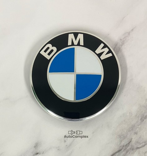 82MM BLUE 2 HOLE BMW BONNET /BOOT REAR BADGE CAR E81 E87 F10 F11 F18 F12 F13 - Picture 2 of 3