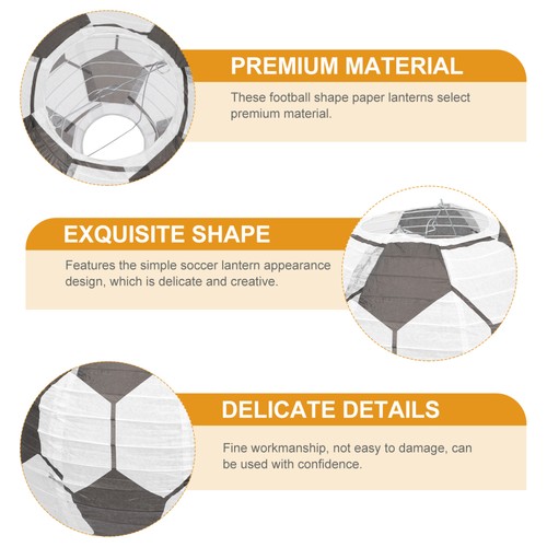 Set of 2 Football Paper Lantern Party Centerpiece Hanging Decorations - Picture 2 of 12
