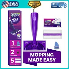 Swiffer WetJet Floor Mop Starter Kit 1 Mop 20 Pads 1 Cleaning Solution