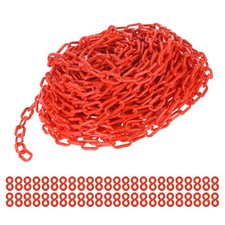 100 Ft Plastic Chain Links Crowd Control Fence Gate Safety Barrier Chain Red