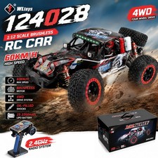 60KM/H WLtoys 1/12 124028 Brushless 4WD RC Car Remote Control Off-road Crawler