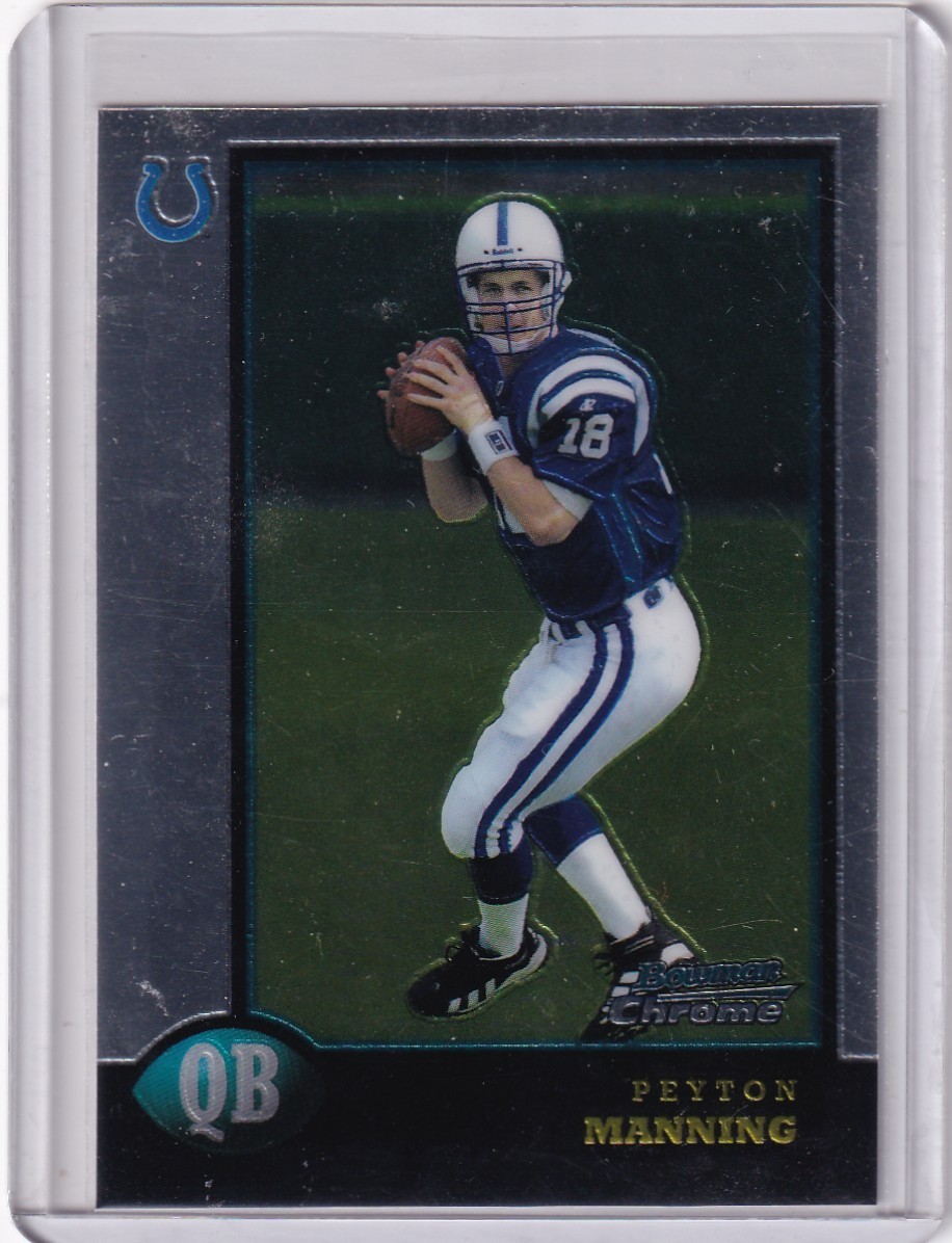 PEYTON MANNING 1998 BOWMAN CHROME ROOKIE CARD #1