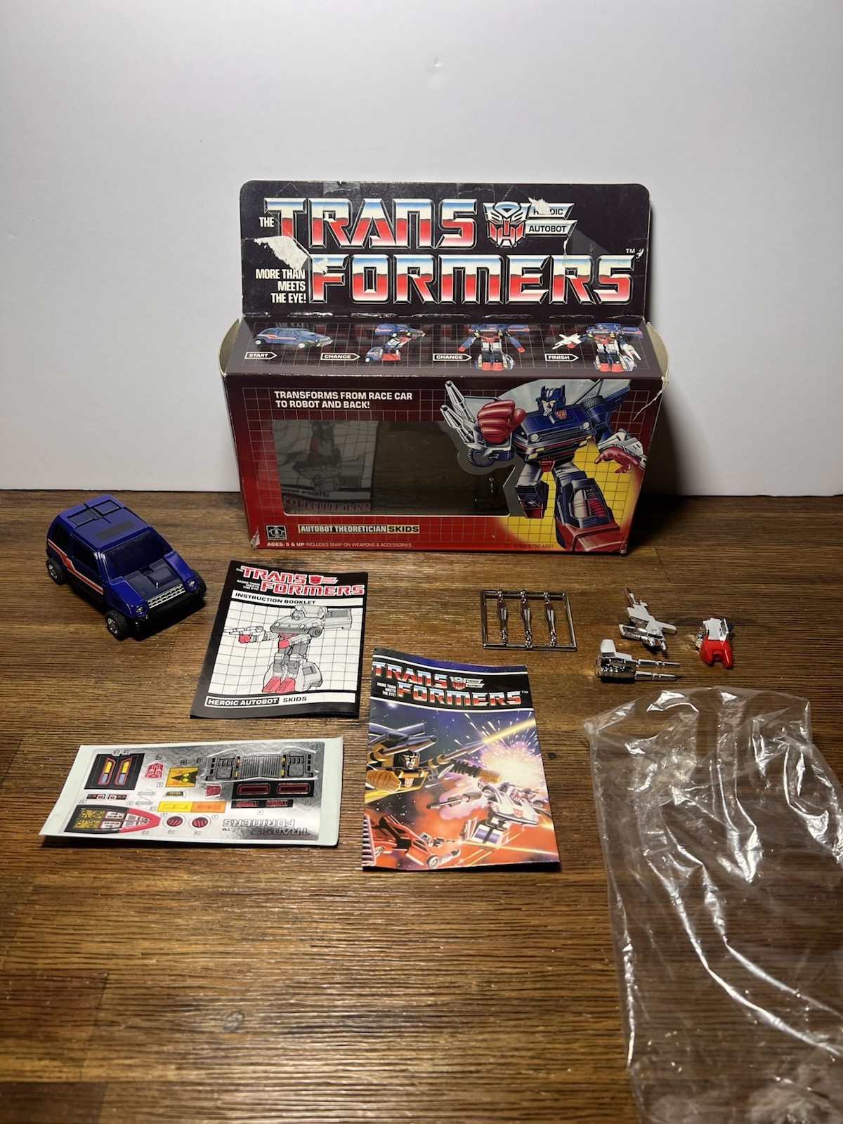 Transformers Vintage 1985 Skids Pre-Rub - Complete, Minty!!