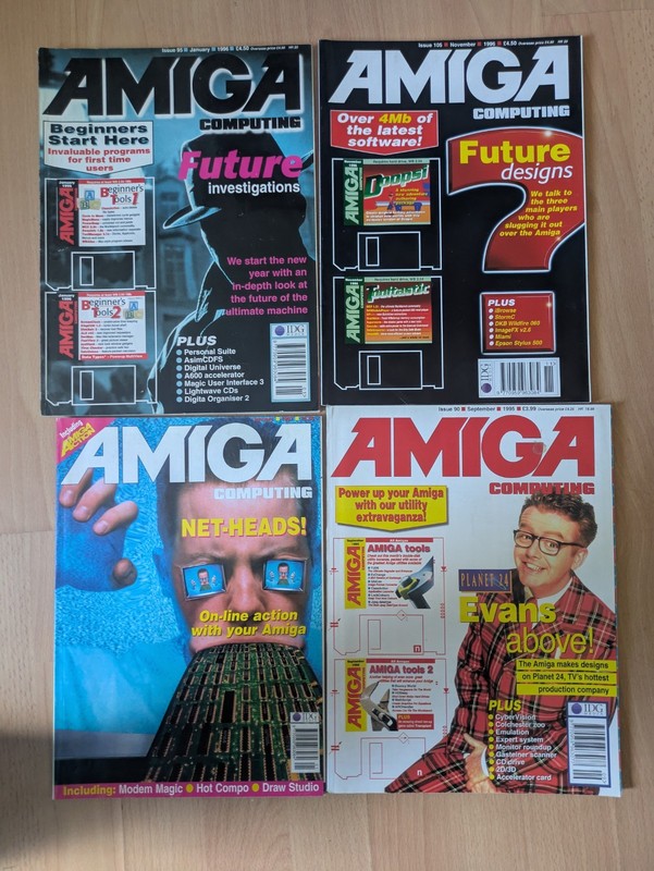 Amiga Computing Magazine 4 Issues Nice Condition Commodore Amiga