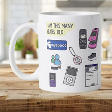 Lustige Retro Nostalgie Tasse MySpace MSN Tamagotchi Millennial Kaffeetasse Geschenk