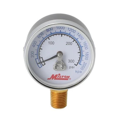#ad Milton Air Tool Inflator Gauge High Pressure Bottom Mount 1 4quot; NPT 0 300 PSI $27.92