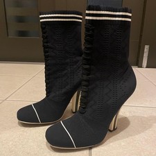 FENDI Socks Short Boots 39 Auth Women