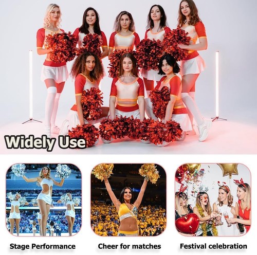 Aufregende 14 Zoll Cheer Pom Poms mit hochwertigen Schlagstockgriffen - 2, 6 oder 12 Stück - Bild 6 von 7