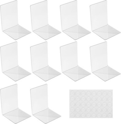 10 Stück Transparenten Buchstützen-Set, 40 Stück