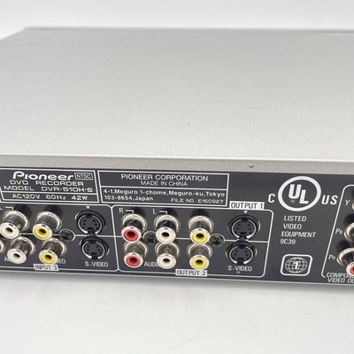 PIONEER DVR-510H-s DVD RECORDER 80GB HDD HARD DRIVE With Manual No