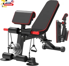 Home Gym Equipment Exercise Machine Full Body Workout Bench Foldable Load 600LBS