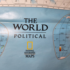National Geographic Wall Map World Physical and Political Large Educational 42"
