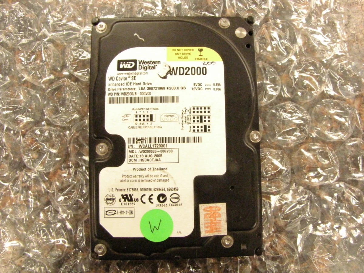Western Digital Internal Hard Disk Drives 200 GB Storage Capacity